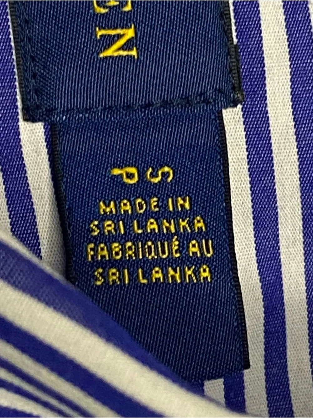 Ralph Lauren Striped Button Down Shirt Men Small Blue White Long Sleeve Preppy - Picture 3 of 10